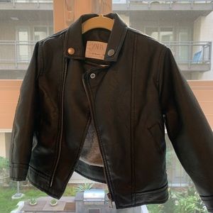 Zara Faux leather baby jacket!